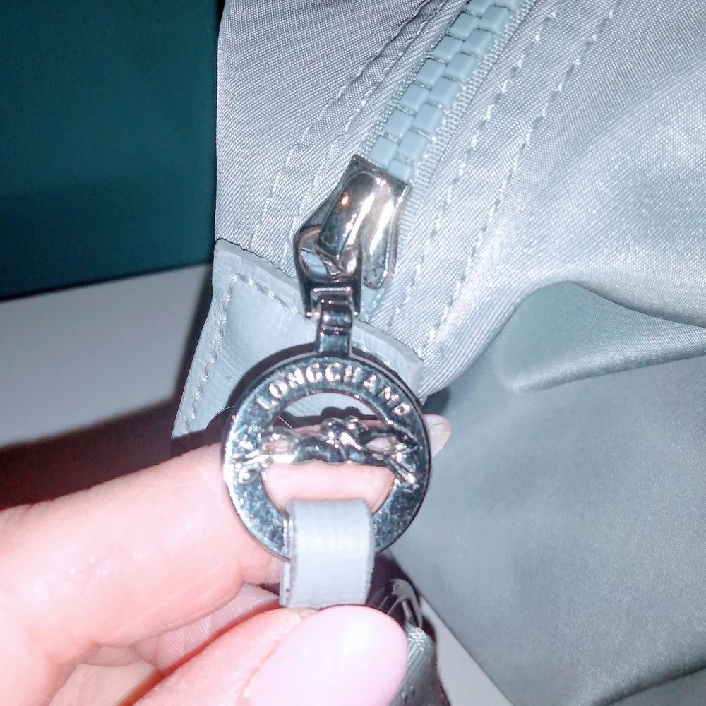 Longchamp Le Pliage Leather & Sateen Bag - Picture 6 of 8